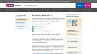 Business electricity - Business gas and electricity - npower