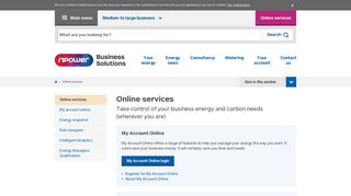 Online Services | Business Solutions | npower