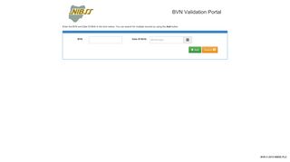 BVN Validation Portal - NIBSS