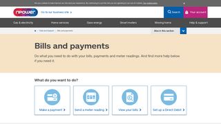 Help with your bills, payments & meter readings from npower