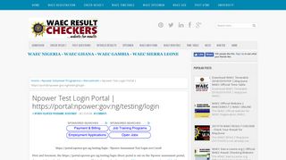 Npower Test Login Portal | https://portal:npower:gov:ng/testing/login ...