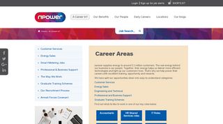 Career Areas - npower energy jobs