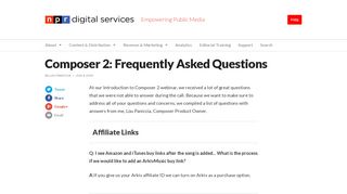 Composer 2: Frequently Asked Questions | NPR Digital Services