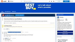 How do we check our nps feedback : Bestbuy - Reddit