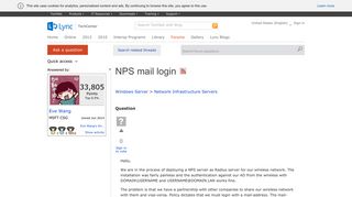NPS mail login - Microsoft