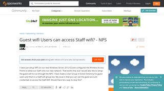 [SOLVED] Guest wifi Users can access Staff wifi? - NPS ...