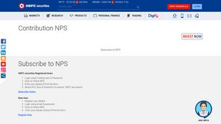NPS Contribution - Online Contribution to NPS Account | HDFC ...