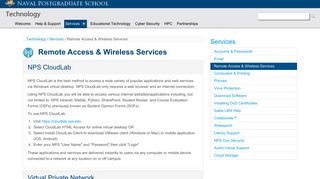 Remote Access & Wireless Services - Naval Postgraduate School