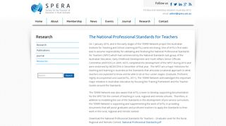 The National Professional Standards for Teachers