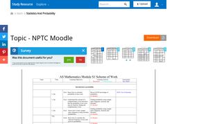 Topic - NPTC Moodle - studyres.com