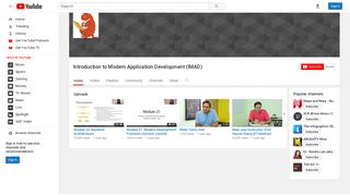 Introduction to Modern Application Development (IMAD) - YouTube