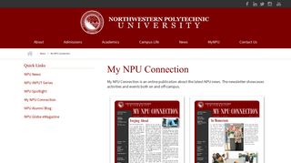 My NPU Connection | Northwestern Polytechnic University