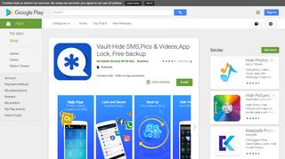 Vault-Hide SMS,Pics & Videos,App Lock, Free backup - Apps on ...