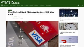 1st National Bank of Omaha Stops NRA Visa Card | PYMNTS.com