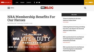 NRA Blog | NRA Membership Benefits For Our Heroes