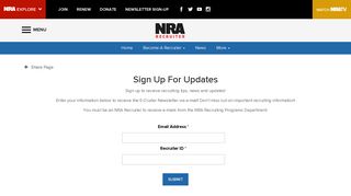 NRA Recruiters | Newsletter Sign-Up