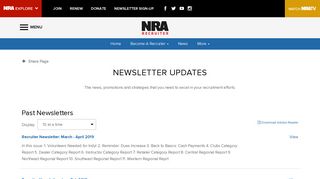 NRA Recruiters | Newsletter
