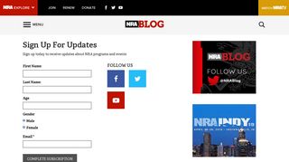 NRA Blog | Sign Up For Updates