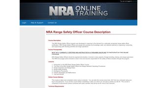 NRAtraining: NRA Range Safety Officer Course Description