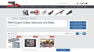 NRA Coupon Codes, Discounts and Deals | gun.deals