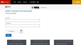 Verify Instructors - NRA Training