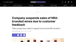 Company suspends sales of NRA-branded wines due to customer ...