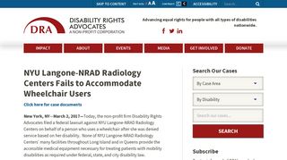 NYU Langone-NRAD Radiology Centers Fails to Accommodate ...