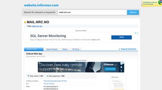 mail.nrc.no at WI. Outlook Web App - Website Informer