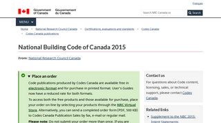National Building Code of Canada 2015 - CNRC-NRC