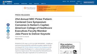 21st Annual NRC Picker Patient-Centered Care Symposium ...