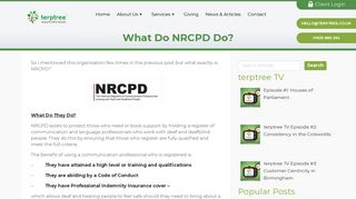 What Do NRCPD Do? - terptree