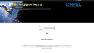 Login - The Open PV Project - NREL