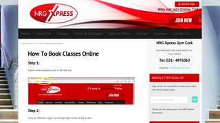 How To Book Classes Online — NRG Xpress