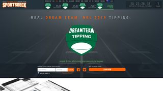Sportsdeck.com | Dream Team | NRL Tipping 2018