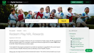 Redeem Play NRL Rewards – NRL LeagueNet