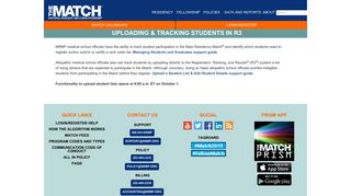 Uploading & Tracking Students in R3 - The Match, National ... - NRMP
