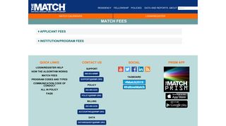 Match Fees - The Match, National Resident Matching Program - NRMP