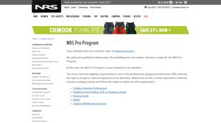 NRS Pro Program at NRS.com