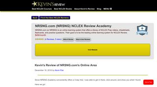 NRSNG.com (NRSNG) NCLEX Review Academy - Kevin's Review