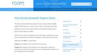 – Nova Scotia Demand: Express Entry - Nova Scotia Immigration