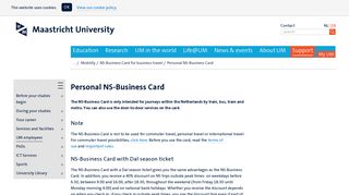 Personal NS-Business Card - Maastricht University