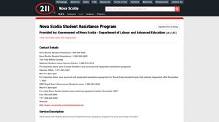 Nova Scotia Student Assistance Program - Government of Nova Scotia ...