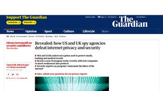 Revealed: how US and UK spy agencies defeat internet privacy and ...