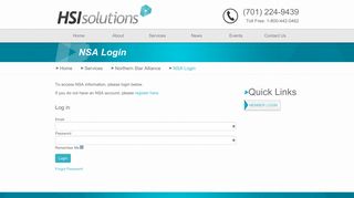 NSA Login - HSI Solutions