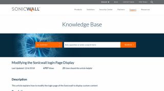 Modifying the Sonicwall login Page Display | SonicWall