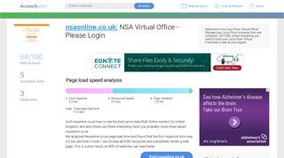 Access nsaonline.co.uk. NSA Virtual Office - Please Login