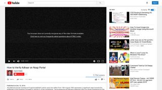 How to Verify Adhaar on Nsap Portal - YouTube
