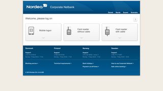 Card reader without cable - Corporate Netbank - Nordea