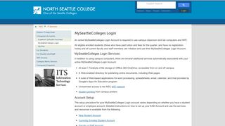 MySeattleColleges Login | IT Services | NSC