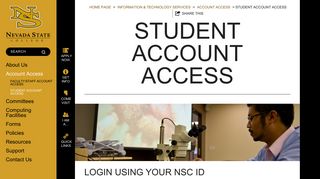 Nevada State College: Student Account Access